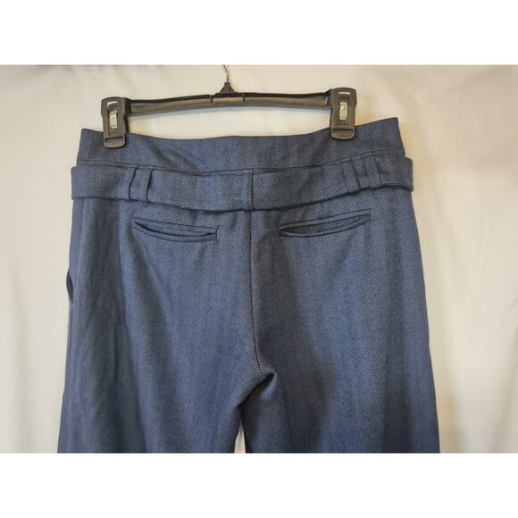 Anthropologie Taikonhu Womens Navy Herringbone Wide Leg Pants US 14 - Picture 5 of 6
